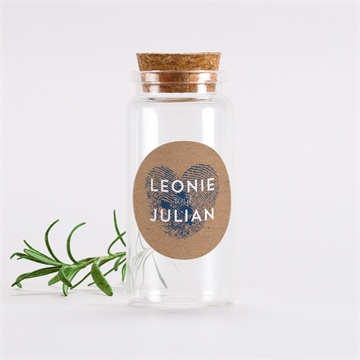 Glasfläschchen mit Korken Hochzeit einzigartige fingerabdrücke 2