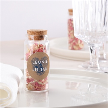 Glasfläschchen mit Korken Hochzeit einzigartige fingerabdrücke 2 - vue 2