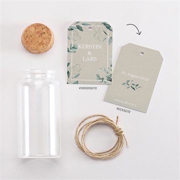 Glasfläschchen mit Korken Hochzeit intime blätterwelt - vue 3