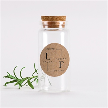 Glasfläschchen mit Korken Hochzeit ref. N3601498