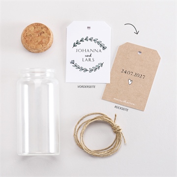 Glasfläschchen mit Korken Hochzeit perfekt geplant - vue 3