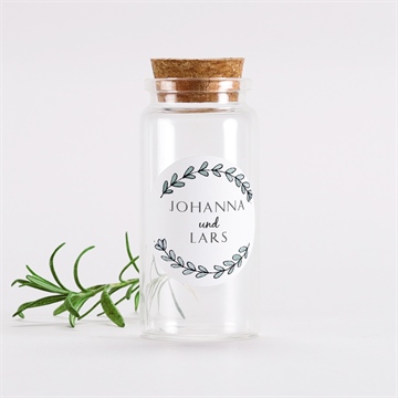 Glasfläschchen mit Korken Hochzeit perfekt geplant - sticker