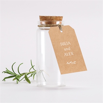 Glasfläschchen mit Korken Hochzeit boheme schick