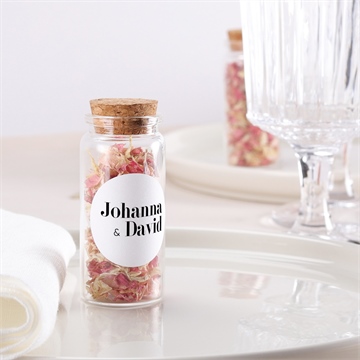 Glasfläschchen mit Korken Hochzeit trend - sticker - vue 2