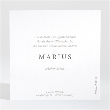 Dankeskarte Geburt glücksbogen - vue 2