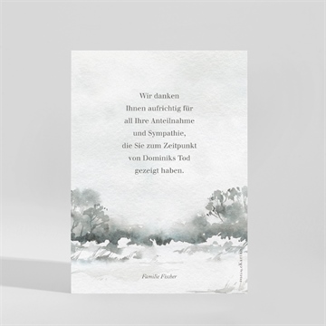 Trauerdanksagung verschneite landschaft - vue 2