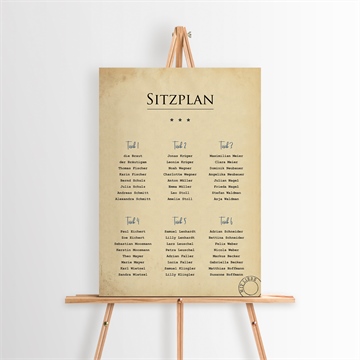 Sitzplan Hochzeit hochzeitstelegramm