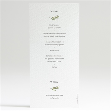 Menükarte Hochzeit provence - vue 2