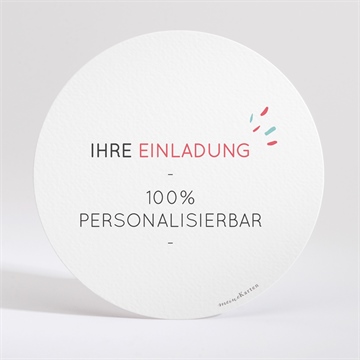 Einladung Konfirmation blanco - rund*13,5cm (n321276) - Vue 2