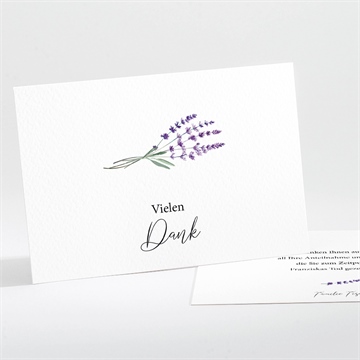 Trauerdanksagung lavendelzweig - querformat
