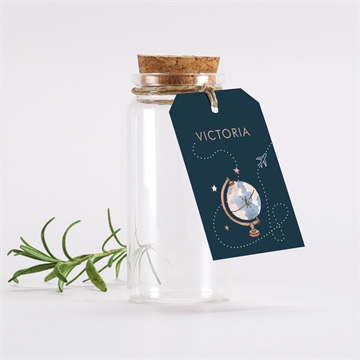 Glasfläschchen mit Korken Taufe reisepass zur taufe