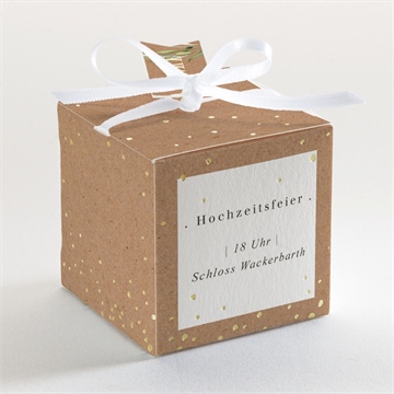 Geschenkbox Hochzeit provence - gold - vue 3