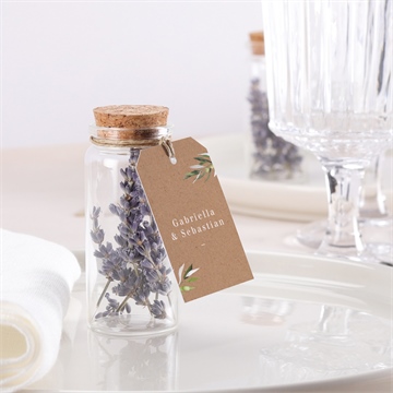 Glasfläschchen mit Korken Hochzeit provence - vue 2