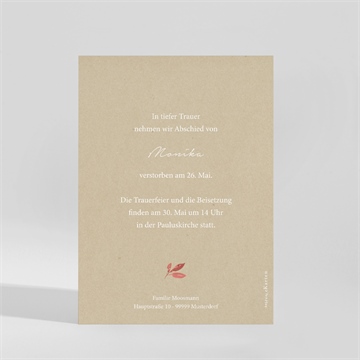 Trauerkarte herbstblumen - vue 2