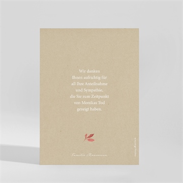 Trauerdanksagung herbstblumen - vue 2