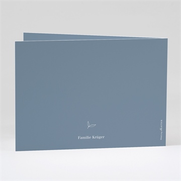 Trauerdanksagung minimalst - klappkarte quer - vue 3