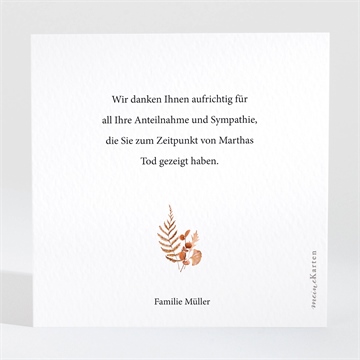 Trauerdanksagung schöne hoffnung - quadrat - vue 2