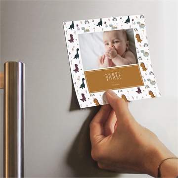 Dankeskarte Geburt dinos - magnet - vue 2