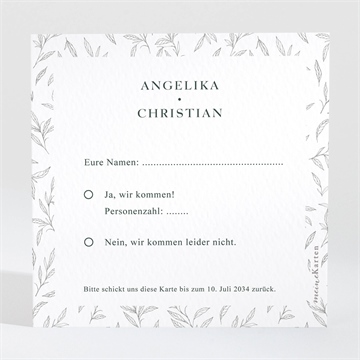 Antwortkarte Hochzeit du und ich