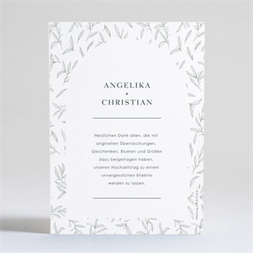 Dankeskarte Hochzeit du und ich - gold - vue 4