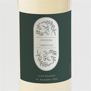 Flaschenetikett Hochzeit du und ich