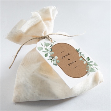 Geschenkanhänger Hochzeit blumenverziert - vue 2