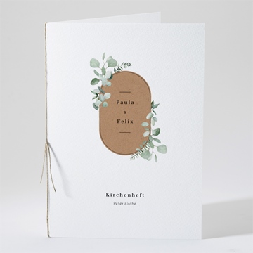 Kirchenheft Hochzeit blumenverziert