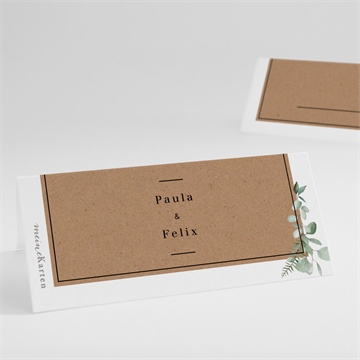 Tischkarte Hochzeit blumenverziert