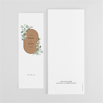 Dankeskarte Hochzeit blumenverziert - fotostreifen - vue 4