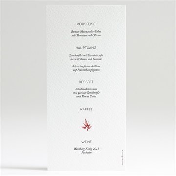 Menükarte Hochzeit floral - vue 2