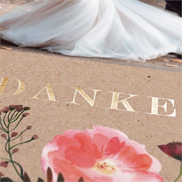 Dankeskarte Hochzeit floral - vue 2