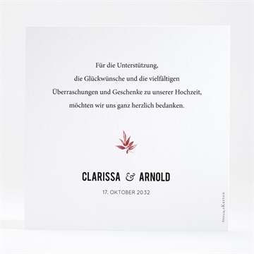 Dankeskarte Hochzeit floral - vue 3