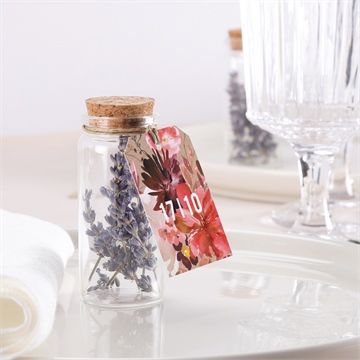 Glasfläschchen mit Korken Hochzeit floral - vue 2