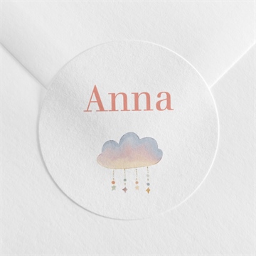 Sticker Geburt wolken & regenbogen