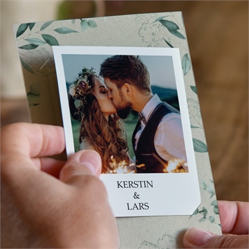 Dankeskarte Hochzeit intime blätterwelt - duo - vue 2