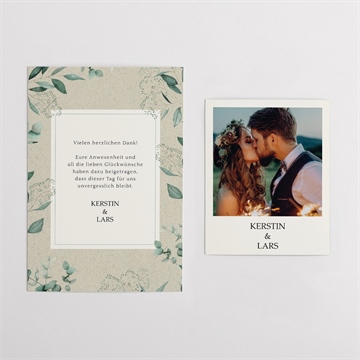 Dankeskarte Hochzeit intime blätterwelt - duo - vue 4