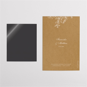 Dankeskarte Hochzeit weiße blüten - duo - vue 5