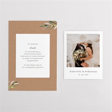 Dankeskarte Hochzeit provence - duo - vue 4