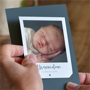 Geburtskarte magnetkarte kleines herz - duo - vue 2