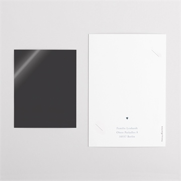 Geburtskarte magnetkarte kleines herz - duo - vue 5