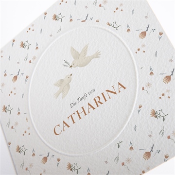 Einladung Taufe zarte tauben - vue 2