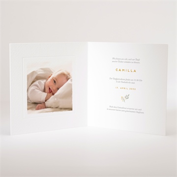 Einladung Taufe weißer bär - prägung - vue 3