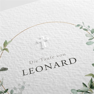 Einladung Taufe eukalyptuskranz - vue 2