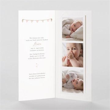 Einladung Taufe heißluftballon rosa - fotostr - vue 2