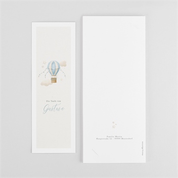 Einladung Taufe heißluftballon blau - fotostr - vue 4