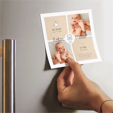 Einladung Taufe zwillingsillustrationen-magnet - vue 2