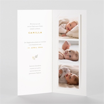 Einladung Taufe weißer bär - fotostreifen - vue 2