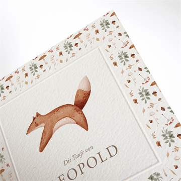 Einladung Taufe fuchs im wald - prägung - vue 2