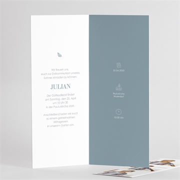 Einladung Kommunion blätterwerk - vue 3