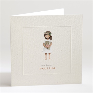 Einladung Kommunion blumenmädchen